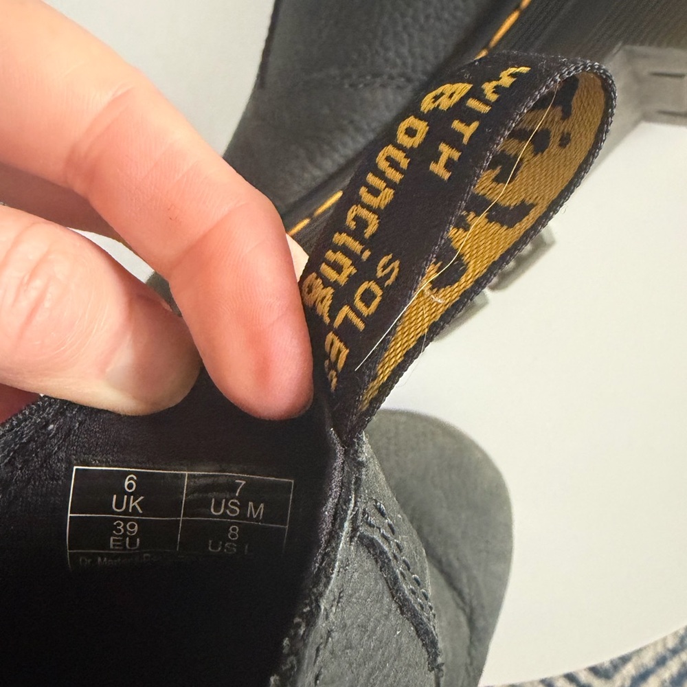 Dr. Martens Dark Gray Chelsea Boots - Picture 3 of 4